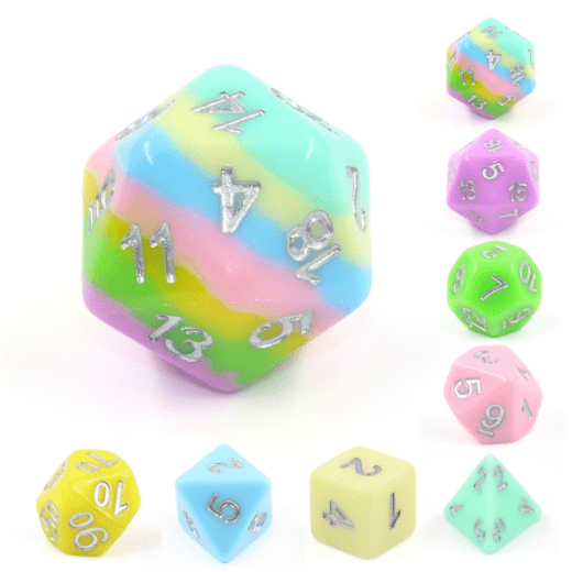 Harmony 8 Piece RPG Dice Set