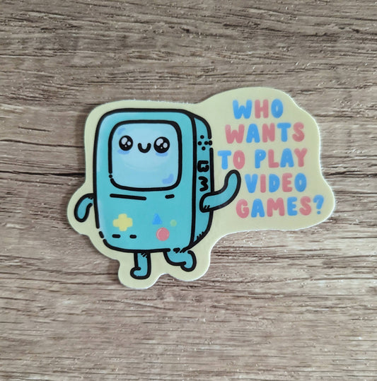 BMO Video Games - Cute Adventure Time Vinyl Sticker