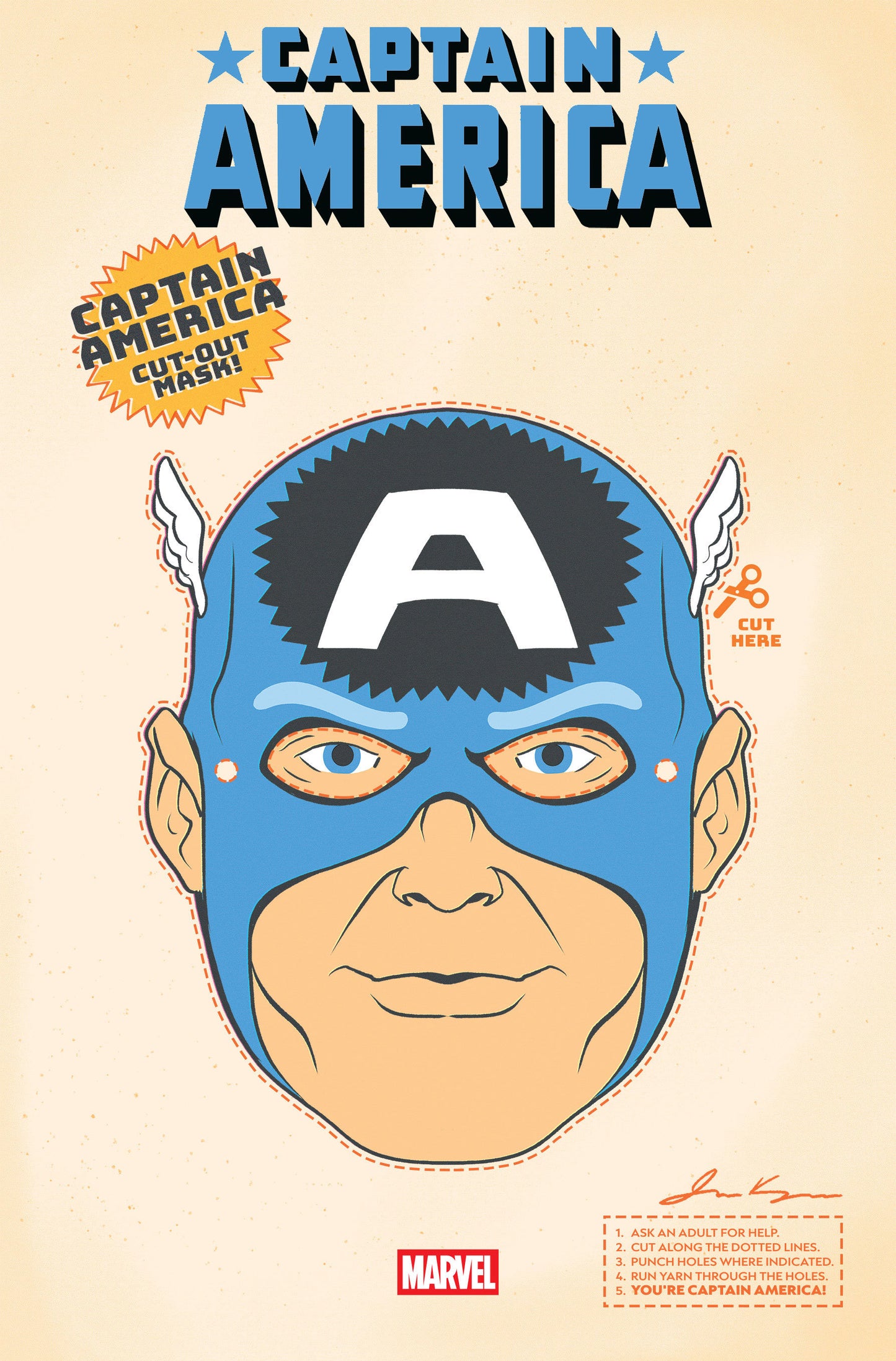 Captain America #3 Retro Halloween Mask Variant
