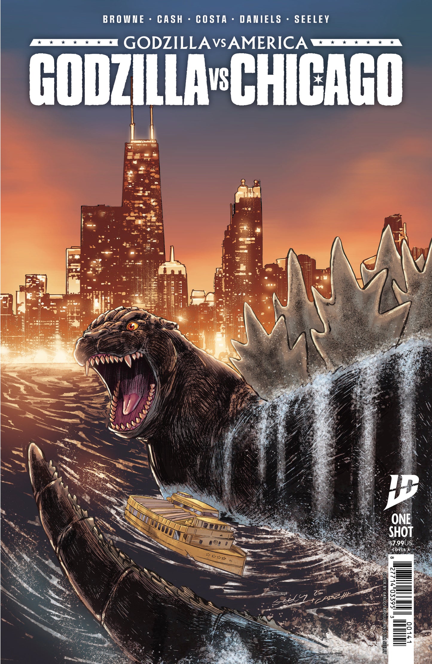 Godzilla vs America Chicago #1 2nd Print Cash