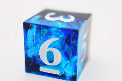Sharp Edge Resin RPG Dice Set - Arctic Ocean