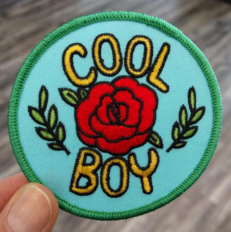 Embroidered Patch: Cool Boy (Rose) by Benji Nate