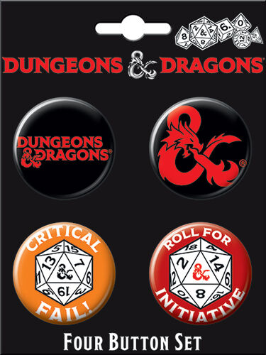 Dungeons & Dragons 4 Button-Pin set