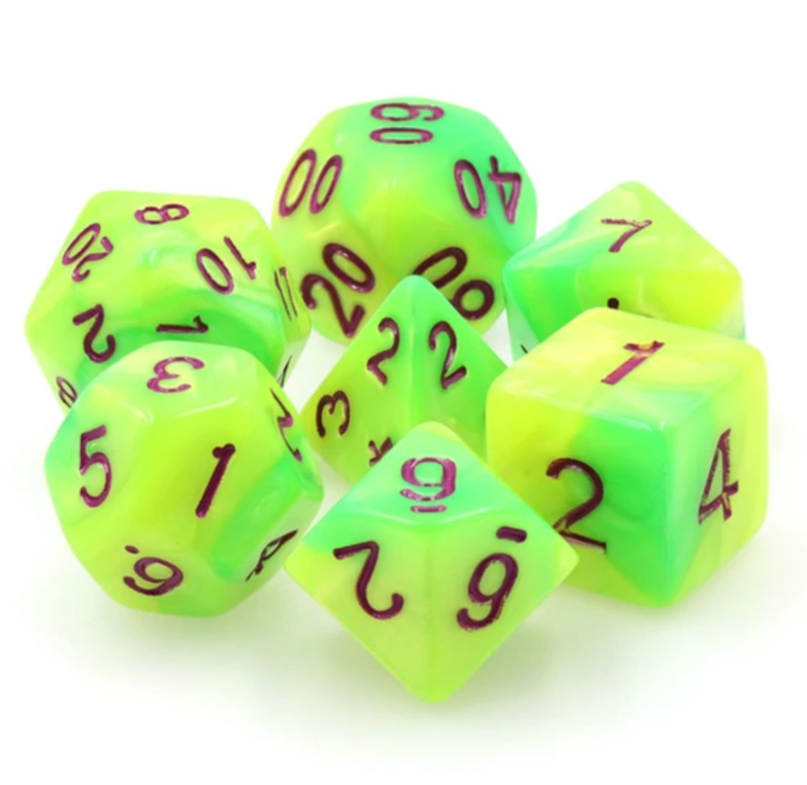 Foam Brain RPG Dice Set : Monster Snot