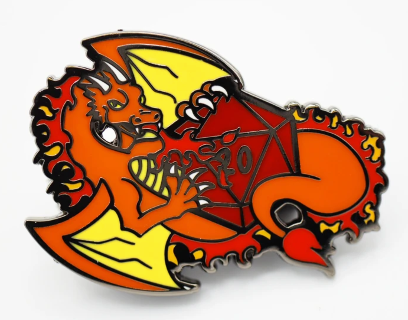 Dice Dragons Pin: Fire