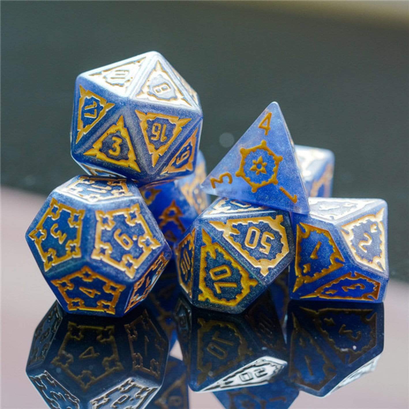 Huge Blue Castle Dice