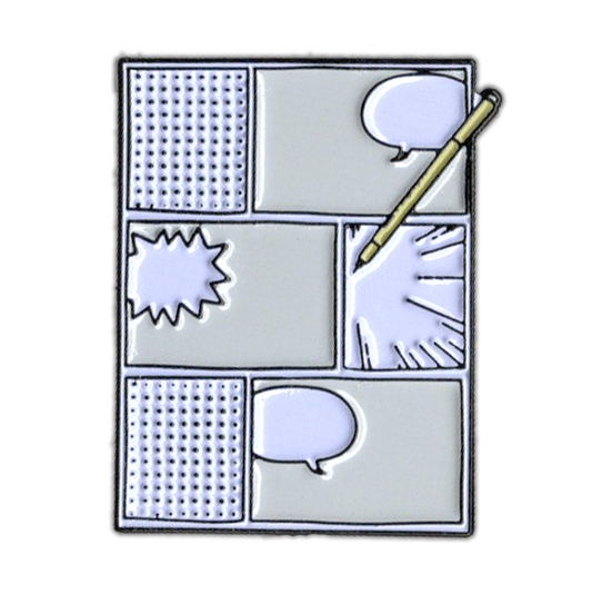 Blank Comic Enamel Pin - for comic artists, graphic artists